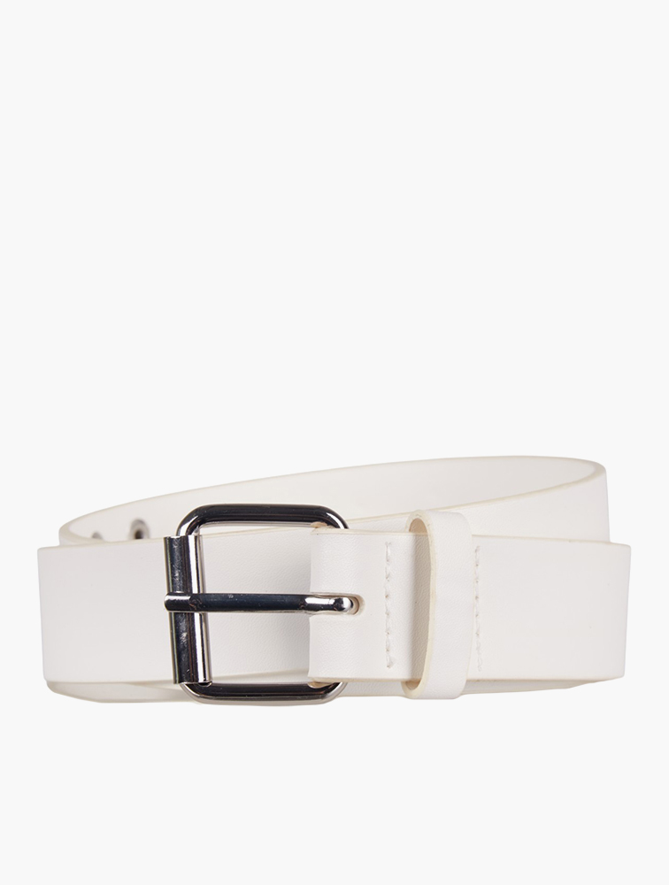 MyRunway | Shop H&M White & Silver-tone Buckle Belt for Women from